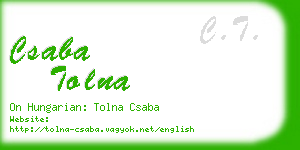 csaba tolna business card